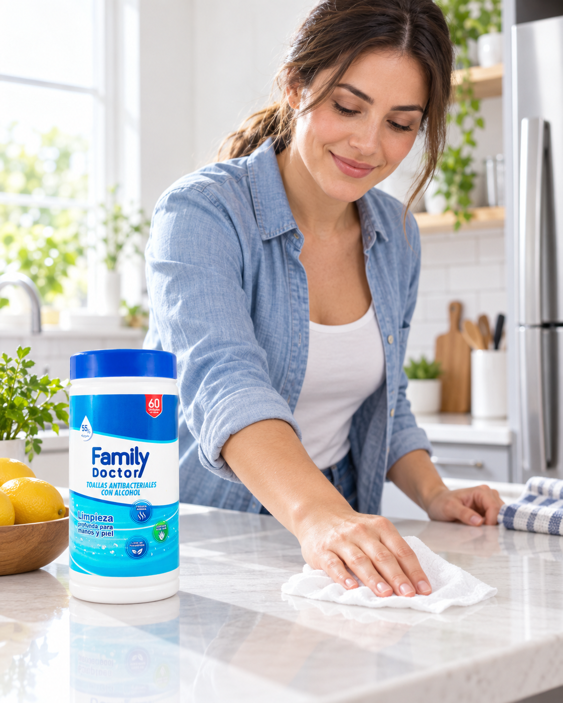 Toallas Antibacteriales con Alcohol Family Doctor - Imagen 4