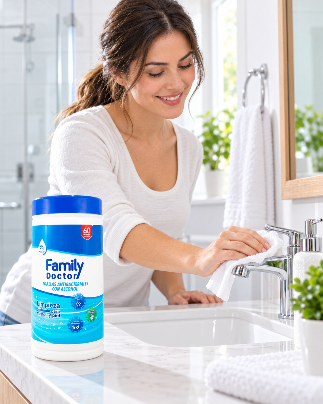 Toallas Antibacteriales con Alcohol Family Doctor - Imagen 3